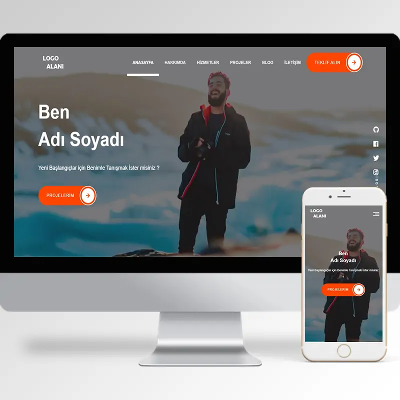 Kişisel Portfolyo Hazır Web Sitesi Yazılmı 2
