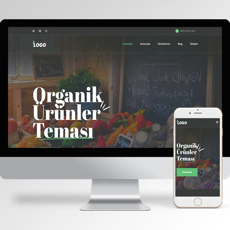 Organik Ürün Firması Hazır Web Sitesi Yazılımı 6