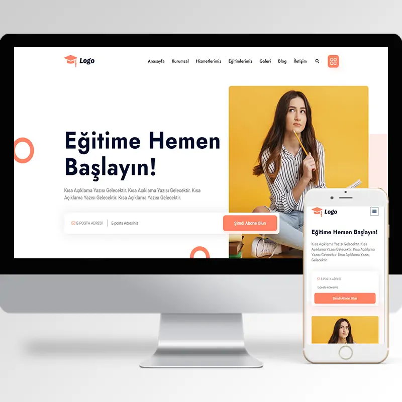 Eğitim Okul Hazır Web Sitesi Yazılımı 2