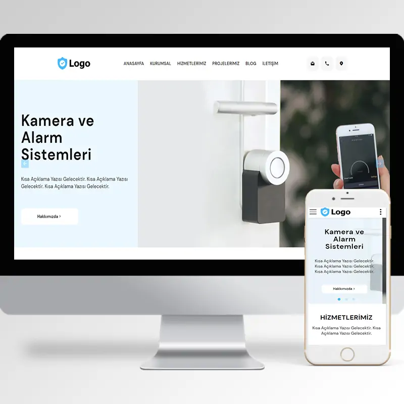 Kamera Ve Alarm Sistemleri Hazır Web Sitesi Yazılımı 3