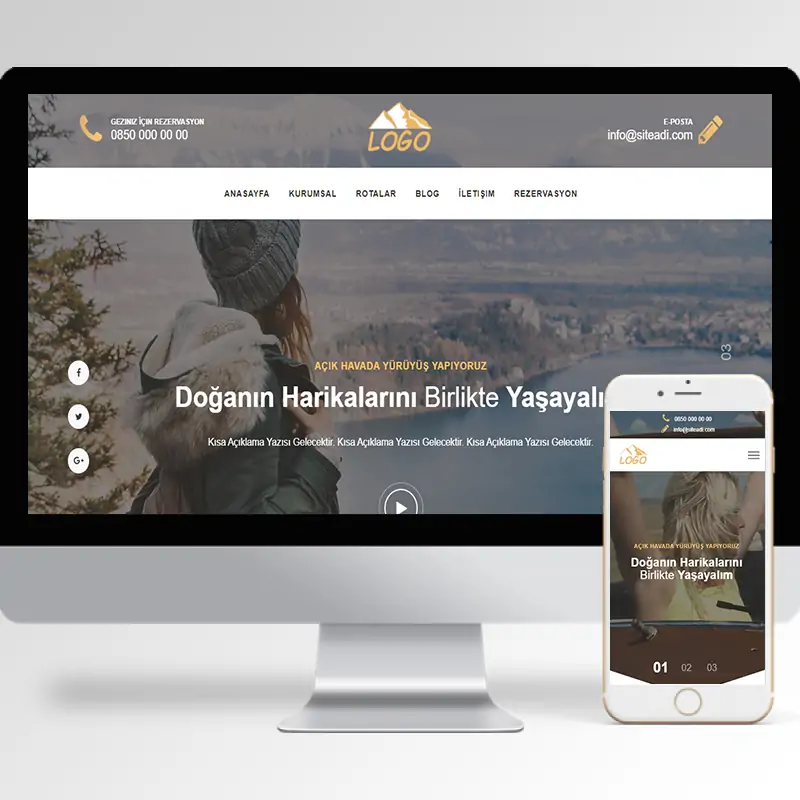Dağcılık Hazır Web Sitesi Yazılımı