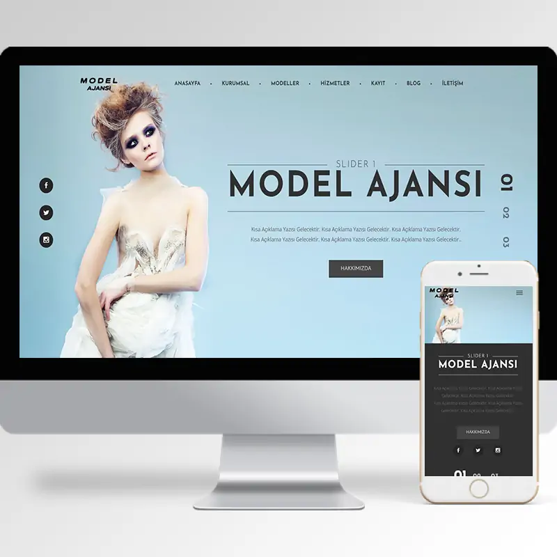 Model & Cast Ajansı Hazır Web Sitesi Yazılımı 4