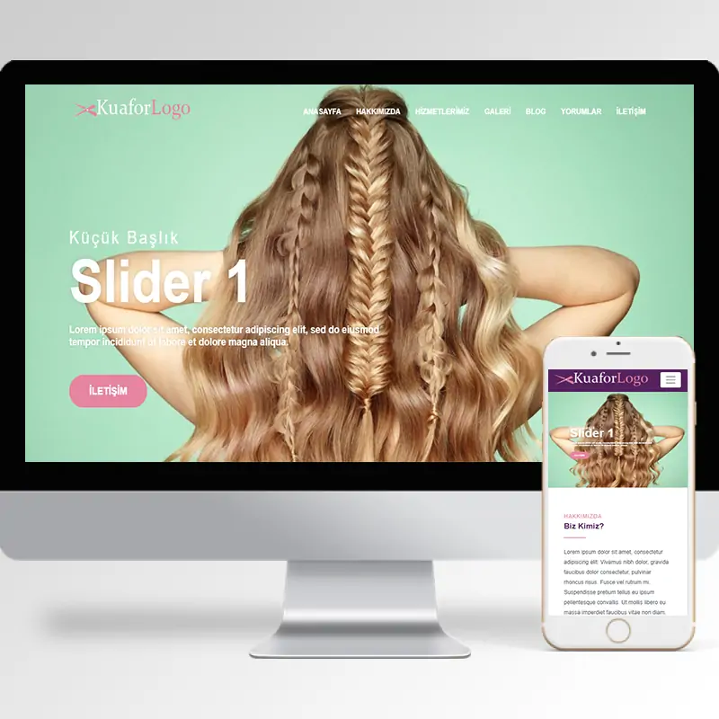 Kuaför & Güzellik Merkezi Hazır Web Sitesi Yazılımı 2