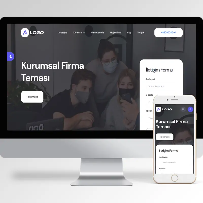 Kurumsal Firma Hazır Web Sitesi Yazılımı 84